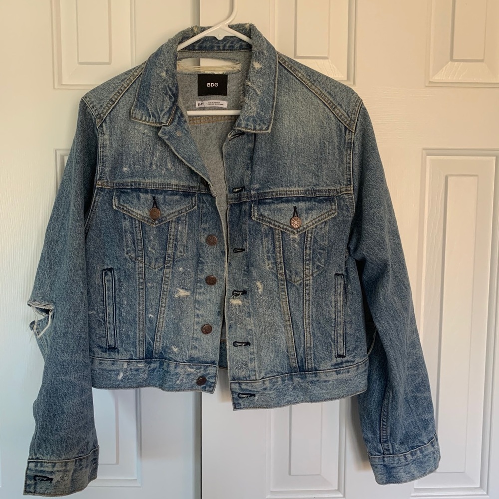 BDG destroyed denim jacket size small